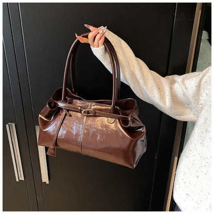 Grand sac à main cabas de cours en cuir synthétique huilé au design vintage et spacieux Sofia