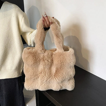 Sac à main bandoulière en peluche duveteuse pour femme Pénélope
