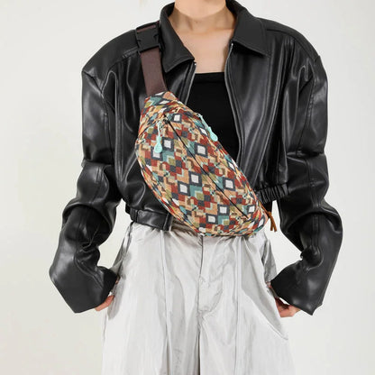 Sac banane en toile imprimé léopard sauvage et tendance Garance
