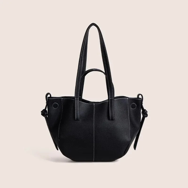 Petit sac à main cabas structuré double porté Élise