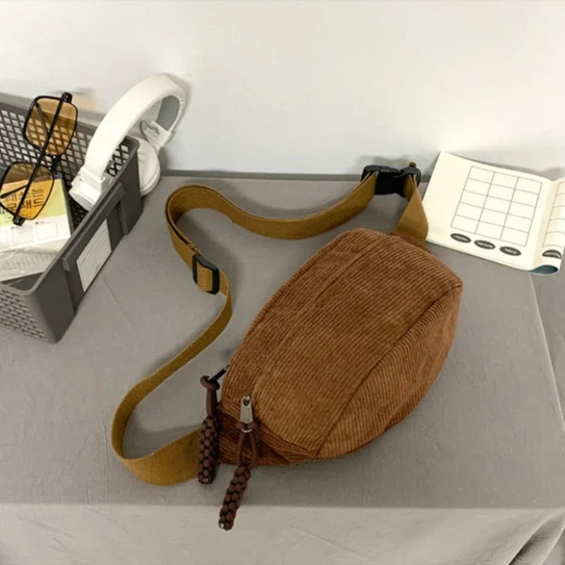 Sac banane velours côtelé tendance Alice