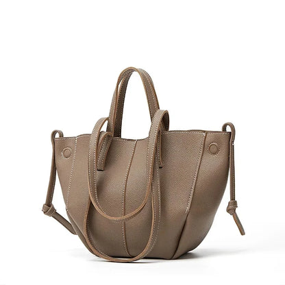 Petit sac à main cabas structuré double porté Élise