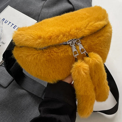 Sac banane peluche chic Clarisse