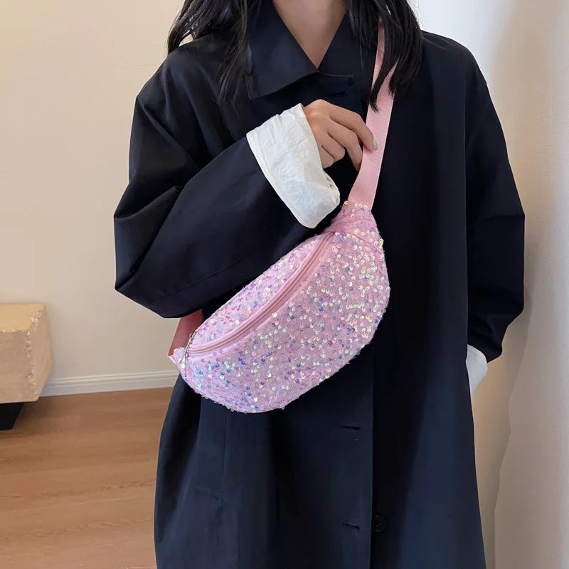 Grand sac banane sequin tendance Stella