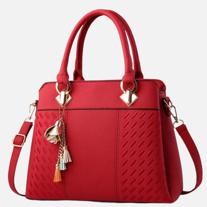 Sac à main bandoulière avec son charms doré assortie Ludovica