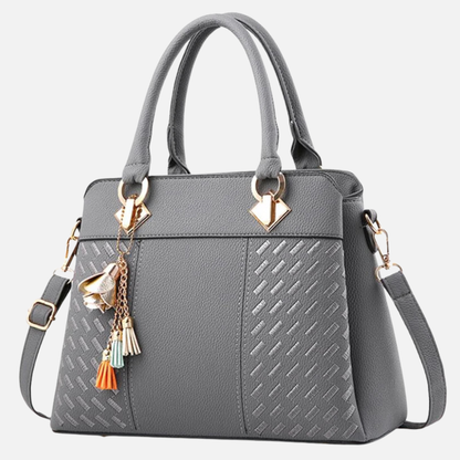 Sac à main bandoulière avec son charms doré assortie Ludovica