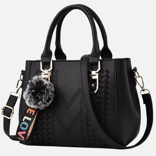 Sac à main bandoulière avec son charms pompon Federica