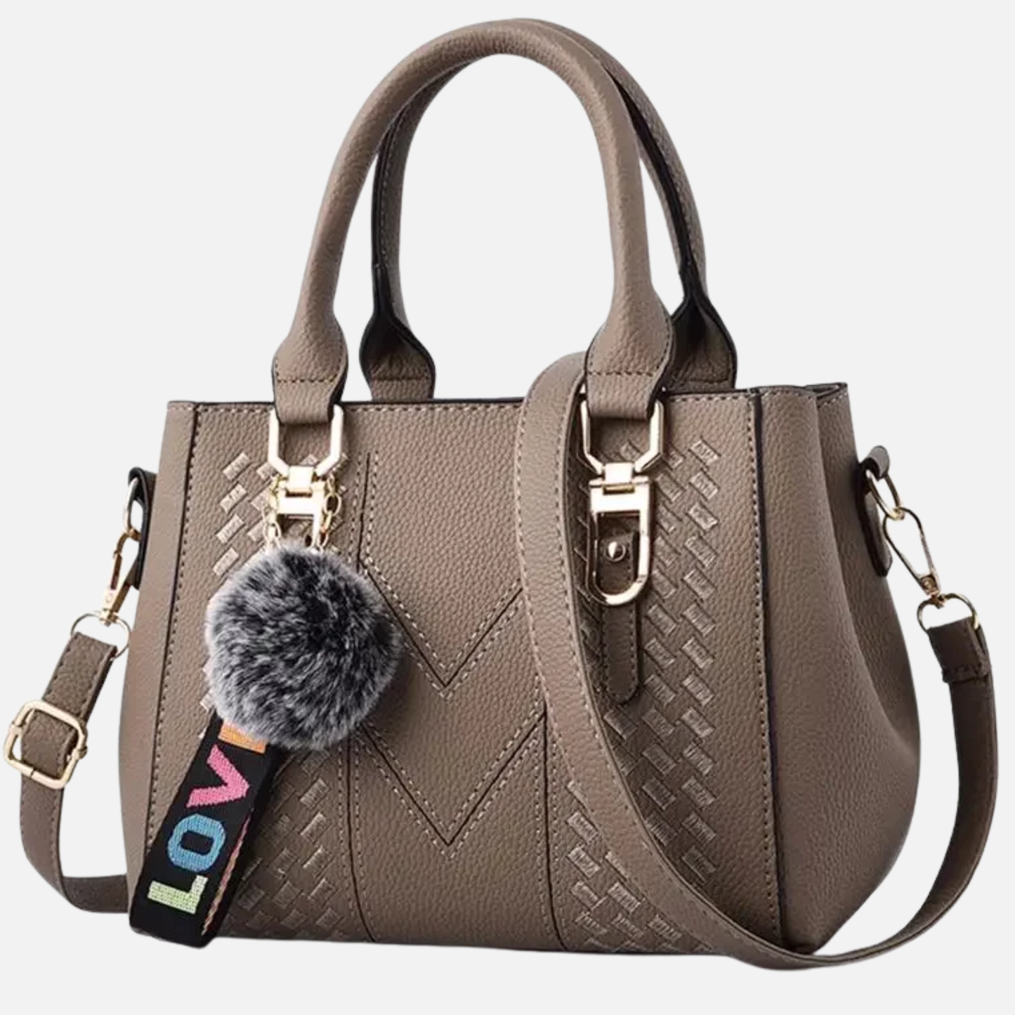 Sac à main bandoulière avec son charms pompon Federica