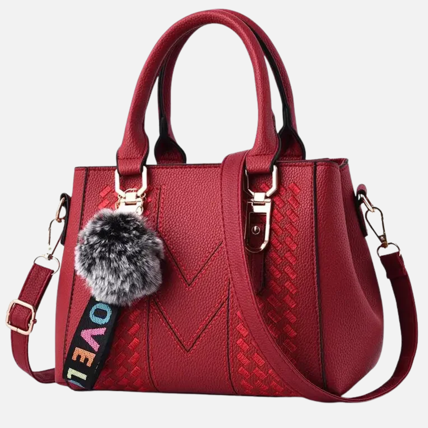 Sac à main bandoulière avec son charms pompon Federica