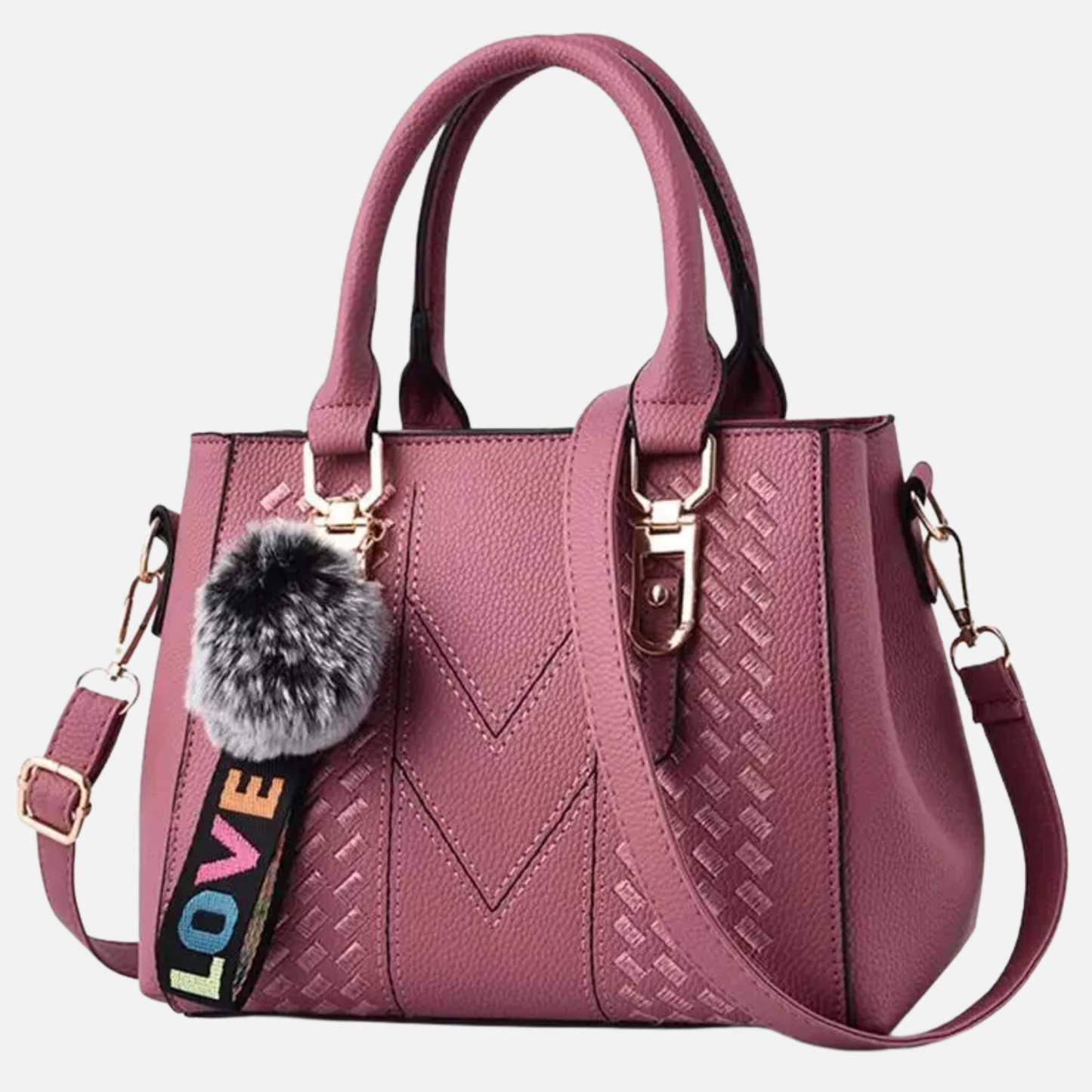 Sac à main bandoulière avec son charms pompon Federica