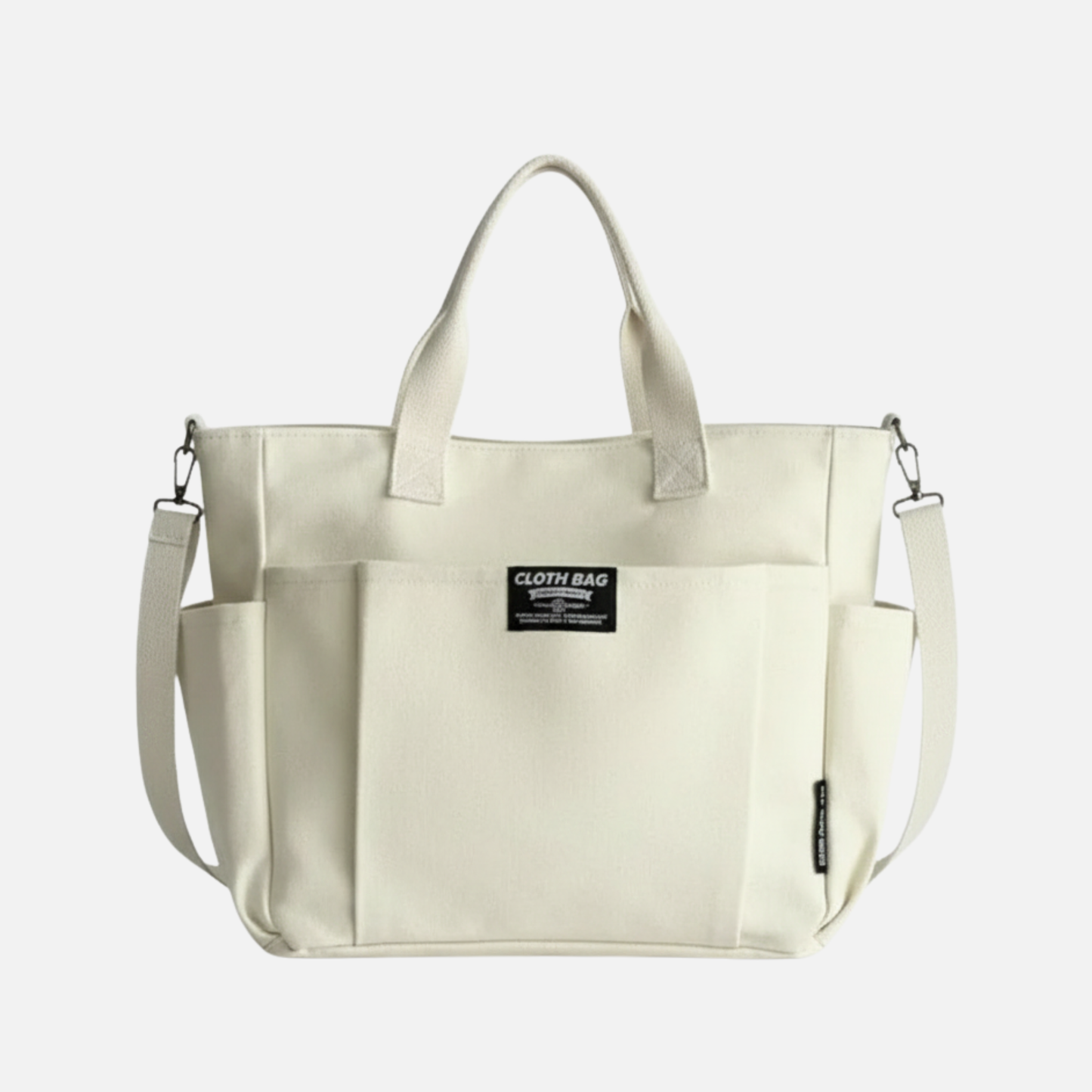 Sac à main cabas en toile multipoches à bandoulière Mia