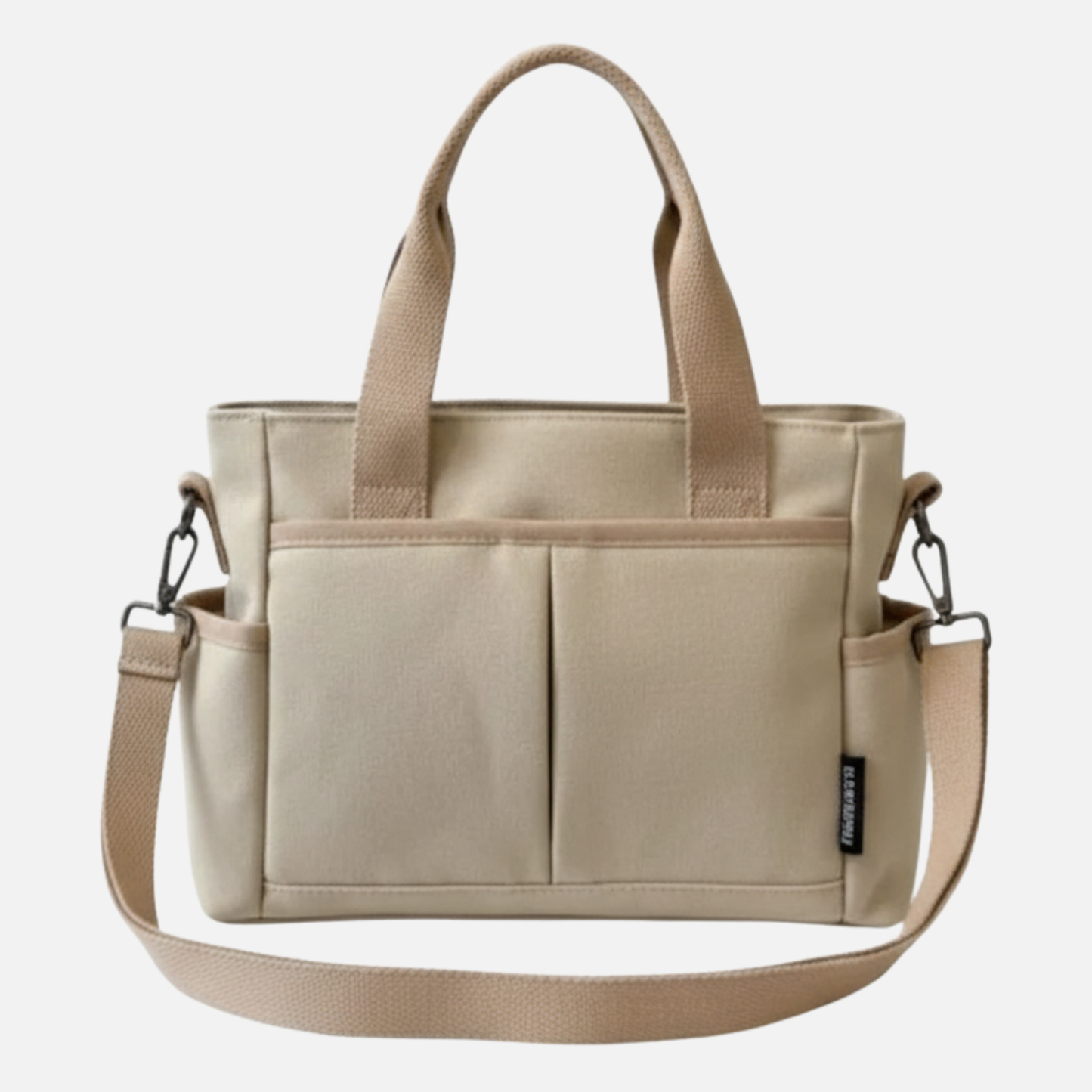 Sac à main cabas multipoches à bandoulière en toile Zoé