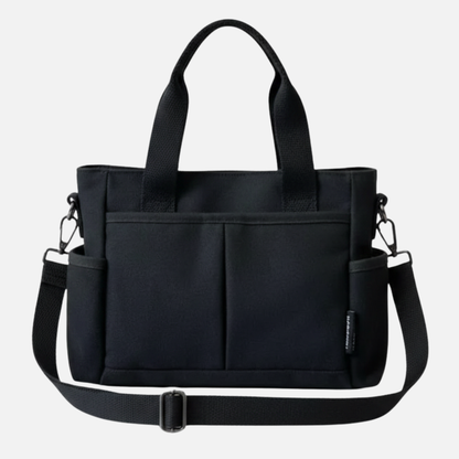 Sac à main cabas multipoches à bandoulière en toile Zoé