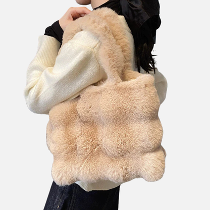Sac à main bandoulière en peluche duveteuse pour femme Pénélope