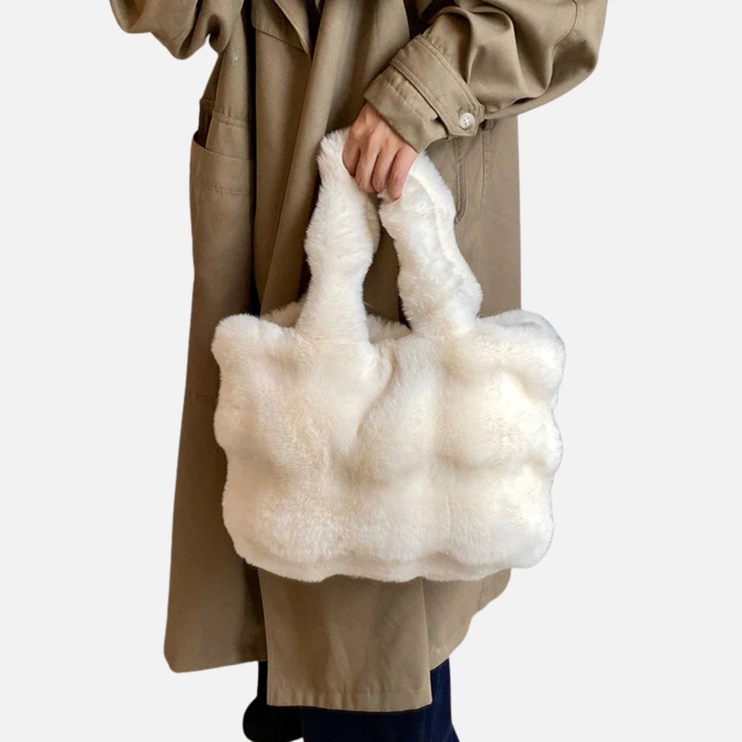 Sac à main bandoulière en peluche duveteuse pour femme Pénélope