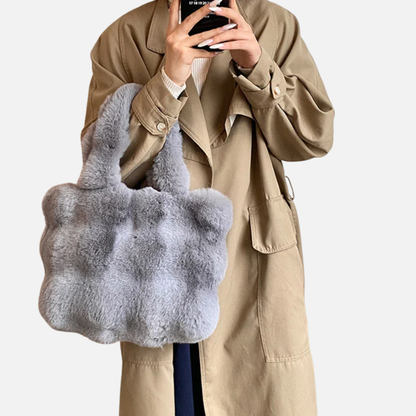 Sac à main bandoulière en peluche duveteuse pour femme Pénélope