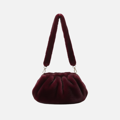 Grand Sac à main nuage en fourrure duveteuse et rétro Mila