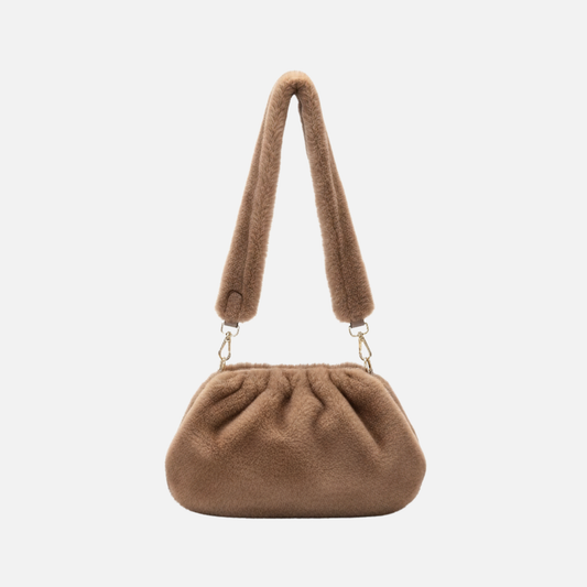 Grand Sac à main nuage en fourrure duveteuse et rétro Mila