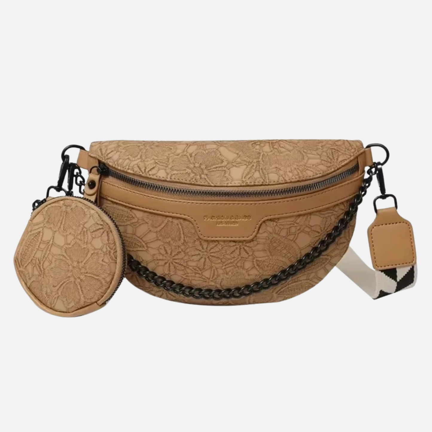 Sac banane à motif floral avec bandoulière et porte-monnaie Marguerite