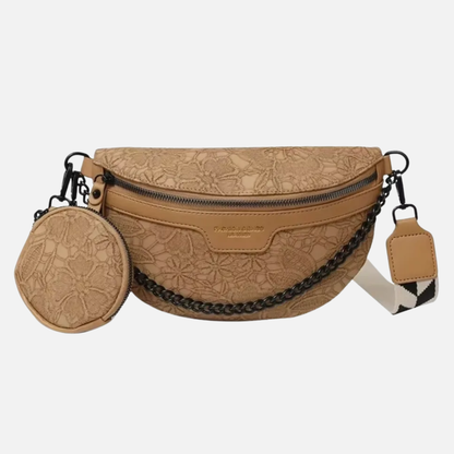 Sac banane à motif floral avec bandoulière et porte-monnaie Marguerite