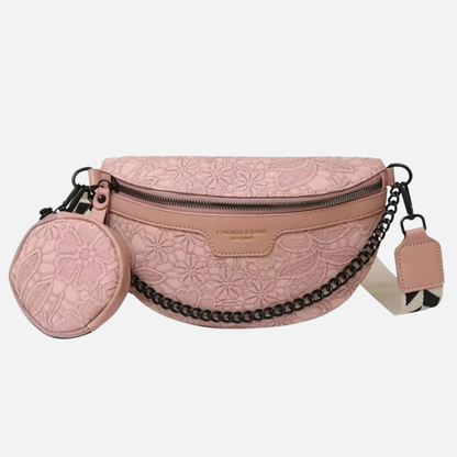 Sac banane à motif floral avec bandoulière et porte-monnaie Marguerite