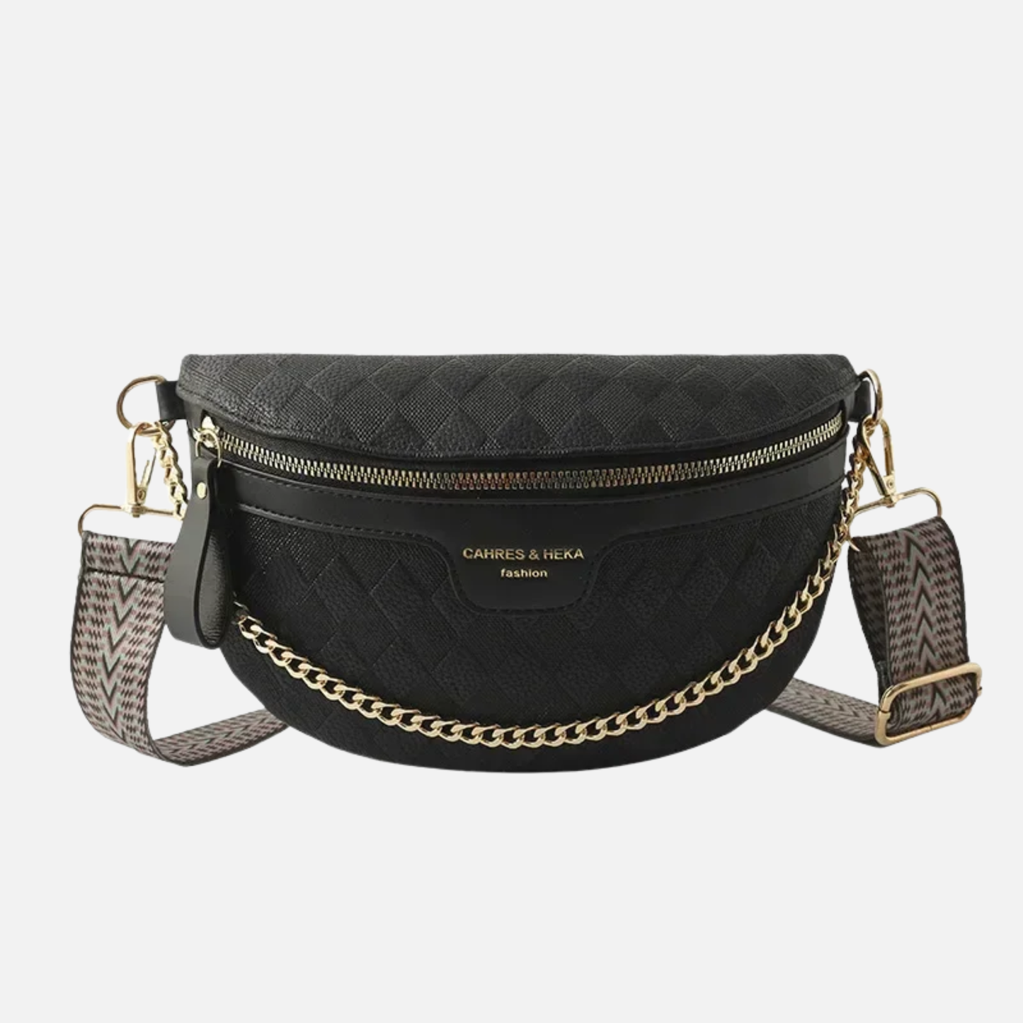 Sac banane bandoulière avec chaîne doré Paulette