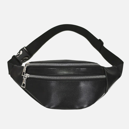 Sac banane bandoulière noir Augustine