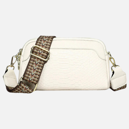 Sac banane imitation croco à bandoulière Lucienne