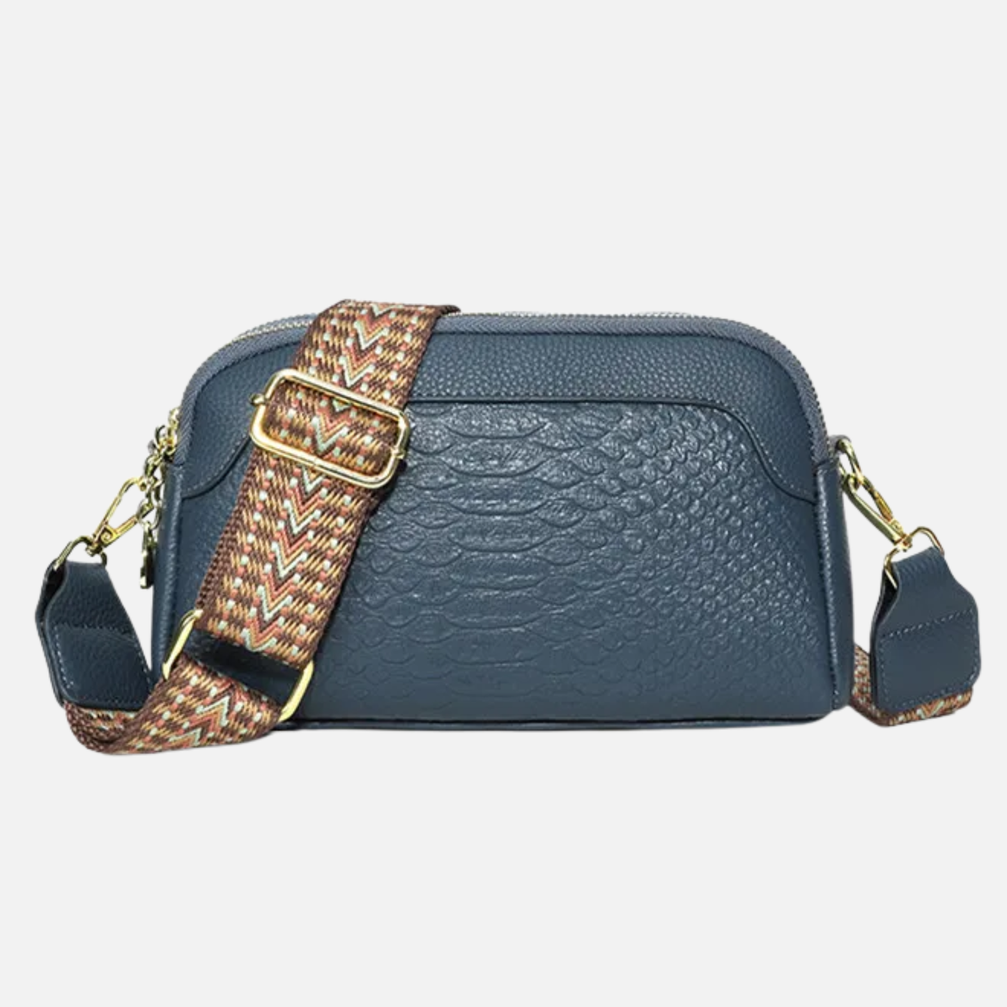 Sac banane imitation croco à bandoulière Lucienne