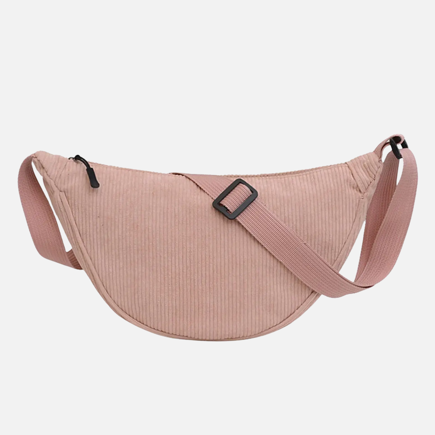 Sac banane demi-lune en velours Albertine