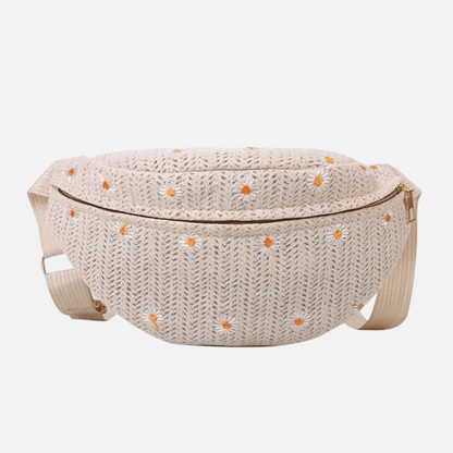 Sac banane en toile tendance à motif floral Félicie