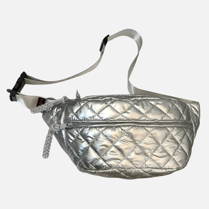 Sac banane métallisé en nylon matelassé Seraphine