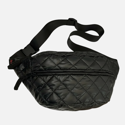 Sac banane métallisé en nylon matelassé Seraphine