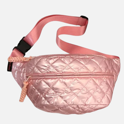 Sac banane métallisé en nylon matelassé Seraphine