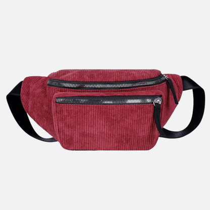 Sac banane velours tendance Céleste