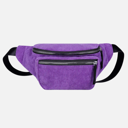 Sac banane velours tendance Céleste