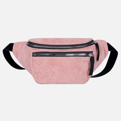 Sac banane velours tendance Céleste