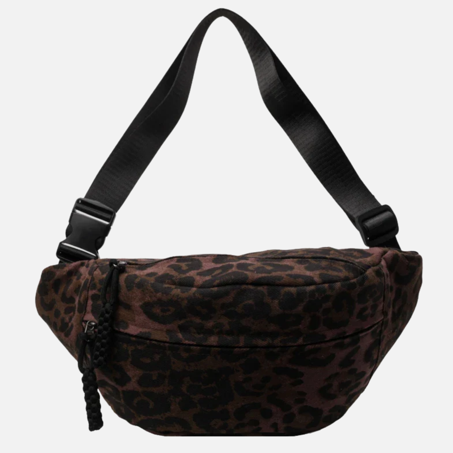 Sac banane vintage en toile léopard avec bandoulière réglable Cyrielle