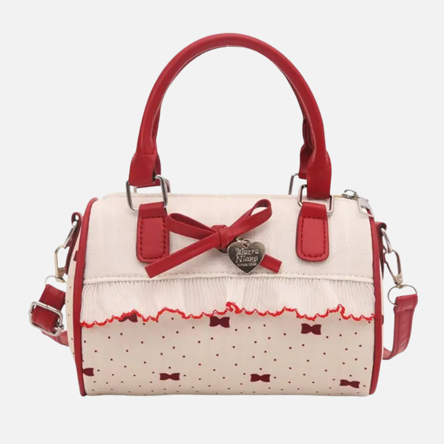 Petit sac à main bandoulière à pois au style rétro Agathe