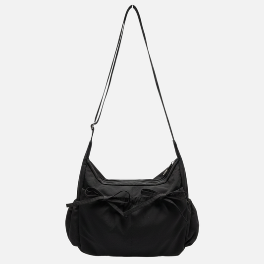 Grand sac à main hobo plissé en nylon léger et multi-poches Inès