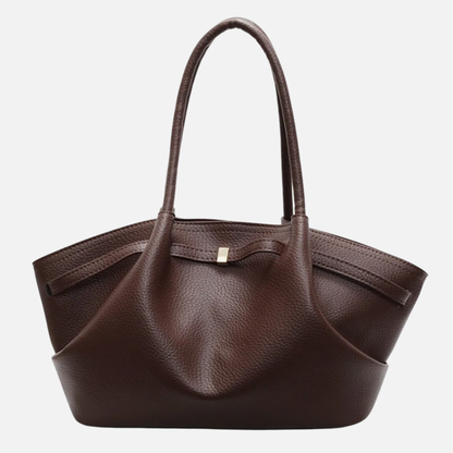 Grand sac à main cabas de cours bandoulière épaule besace au design lychee Ambre