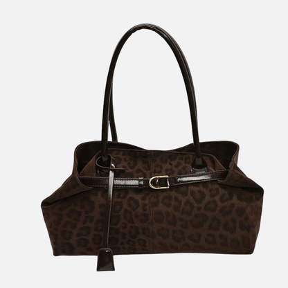 Grand sac à main bandoulière épaule motif léopard Chloé