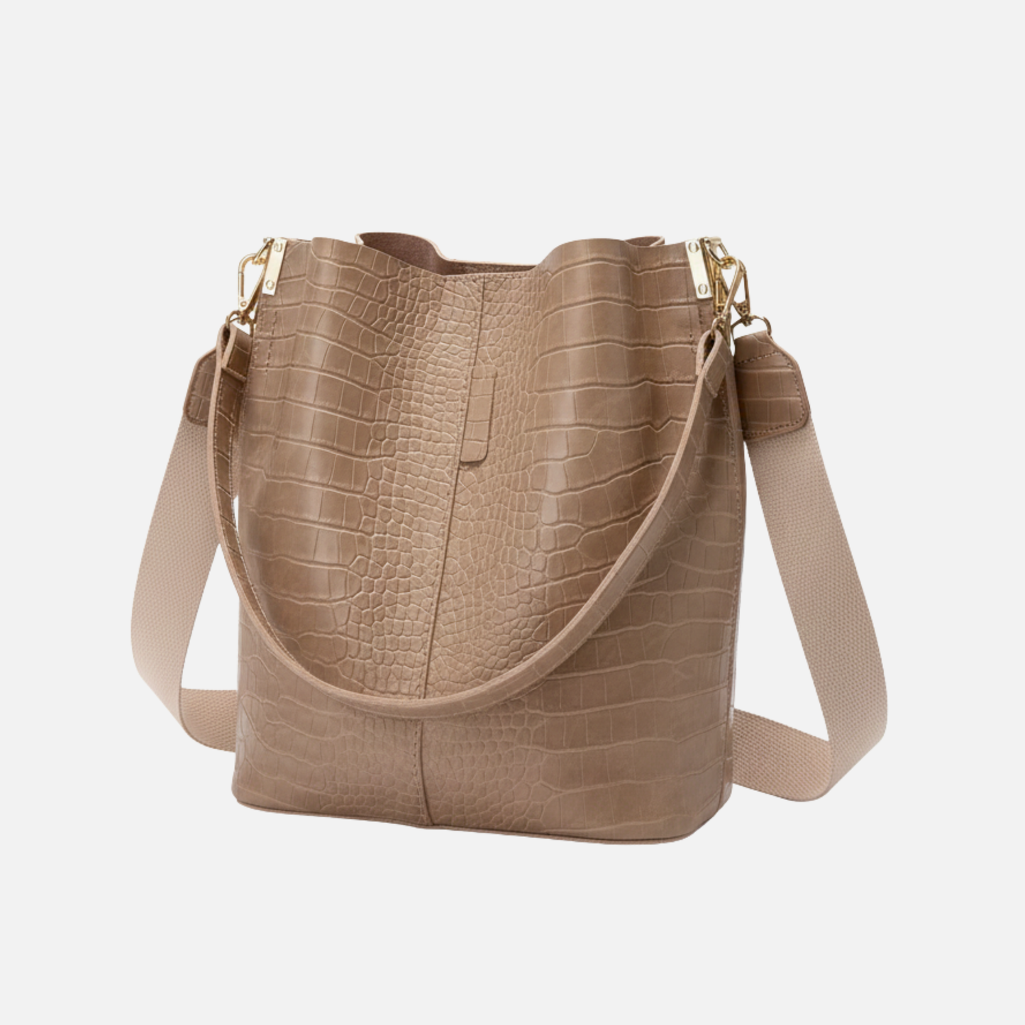 Grand sac à main de cours effet crocodile au design vintage et spacieux Manon