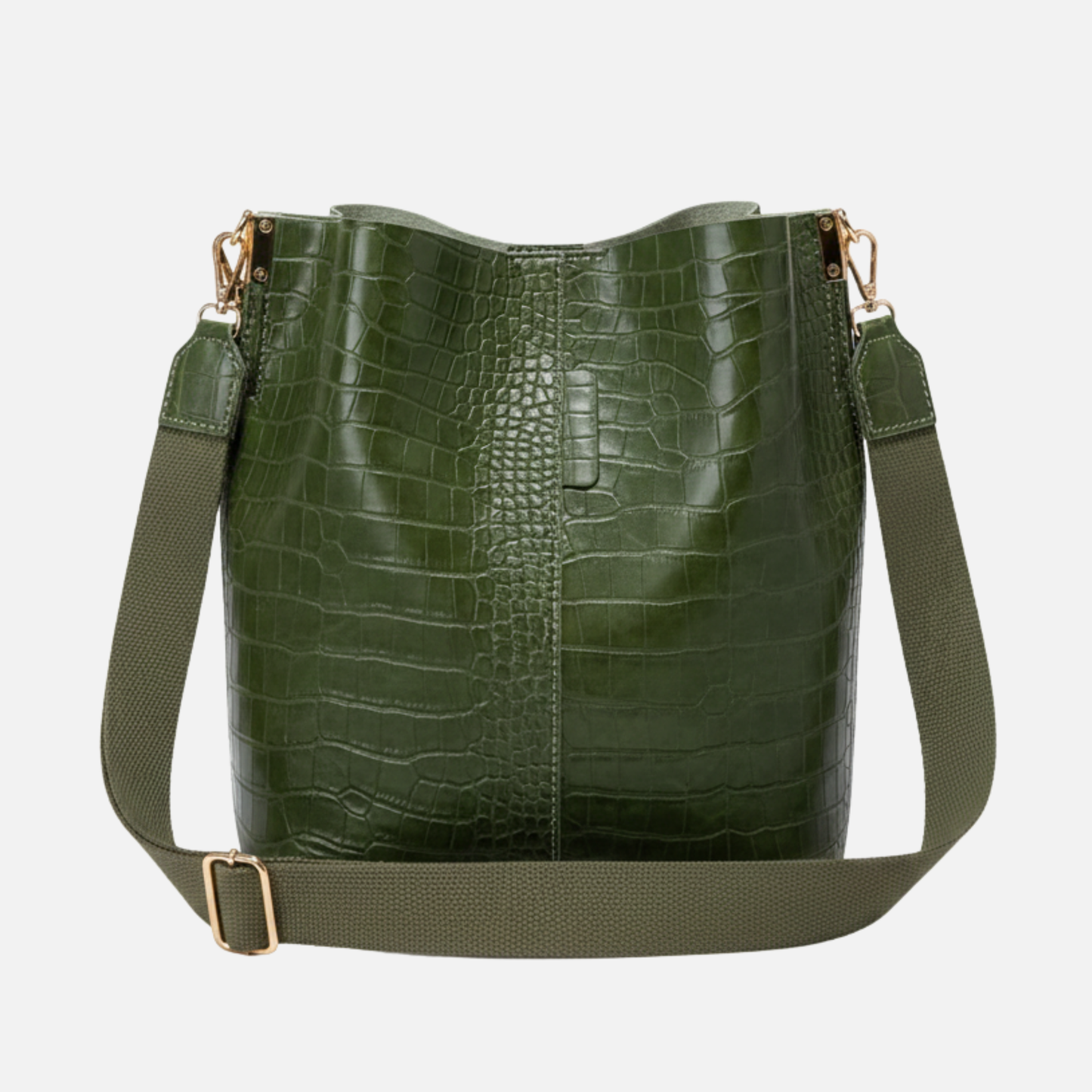 Grand sac à main de cours effet crocodile au design vintage et spacieux Manon