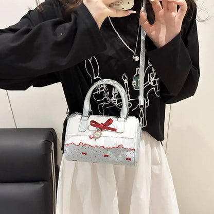 Petit sac à main bandoulière à pois au style rétro Agathe