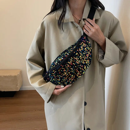 Grand sac banane sequin tendance Stella