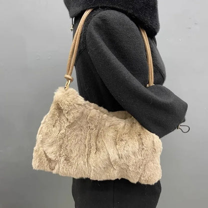 Sac à main bandoulière en fourrure pour femme Madeleine