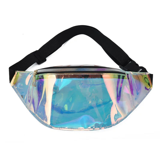 Sac banane holographique transparent tendance Celeste