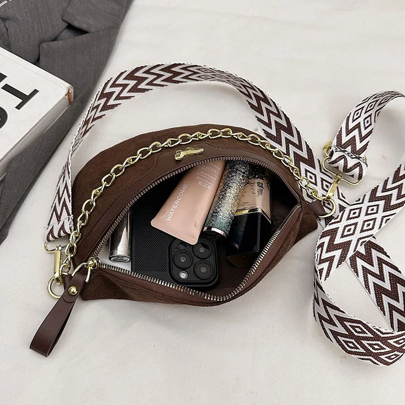 Sac banane en suédine au style bohème et Isabeau