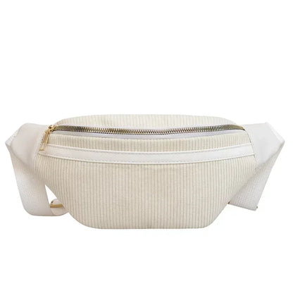 Sac banane velours côtelé chic Viviane